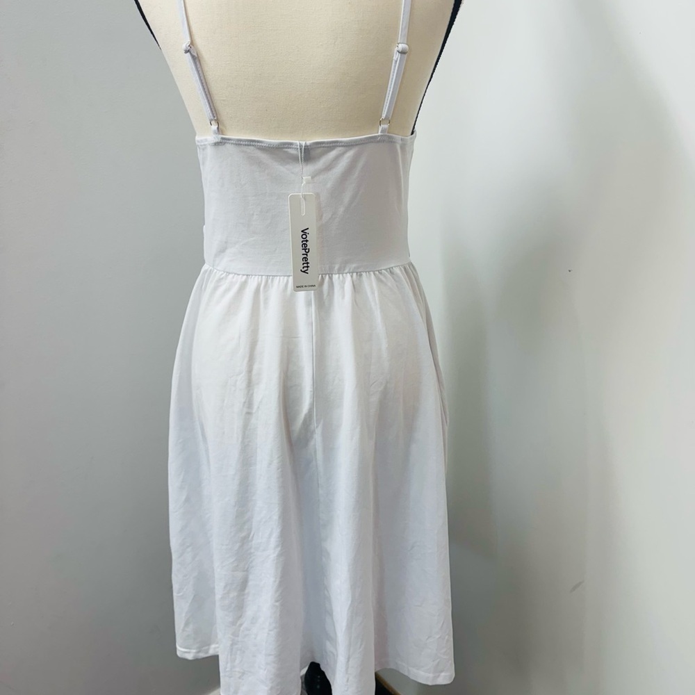VOTEPRETTY Women's Summer Dress Sundresses Beach Clothes Outfit V Neck Casual M - Picture 5 of 8